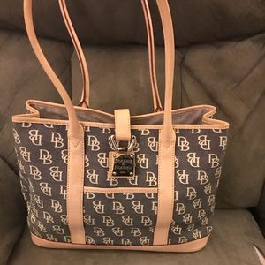 Dooney and Bourke canvas shoulder tote bag